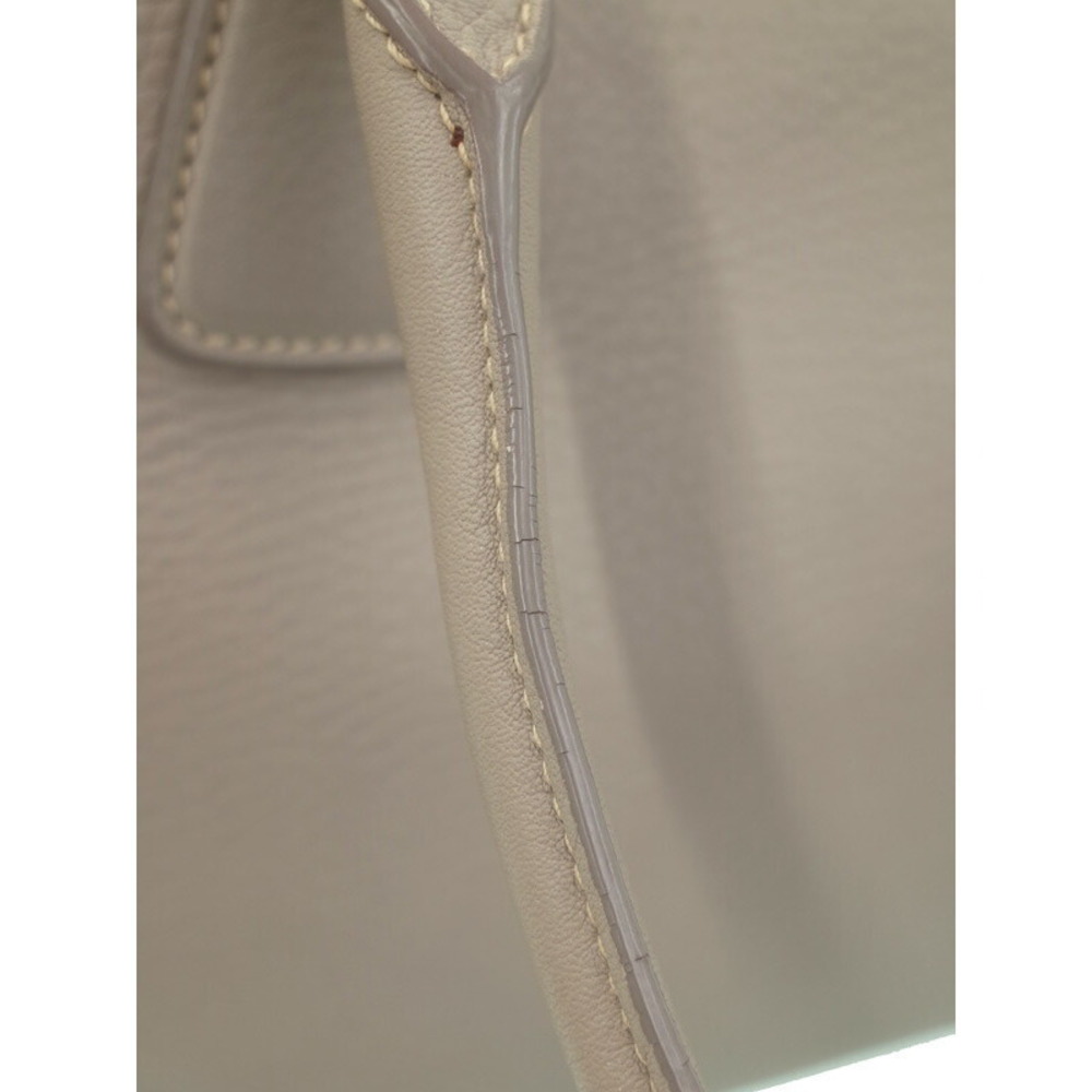 Prada Vitello Daino leather top handle bag Leather Gray - Picture 7 of 9